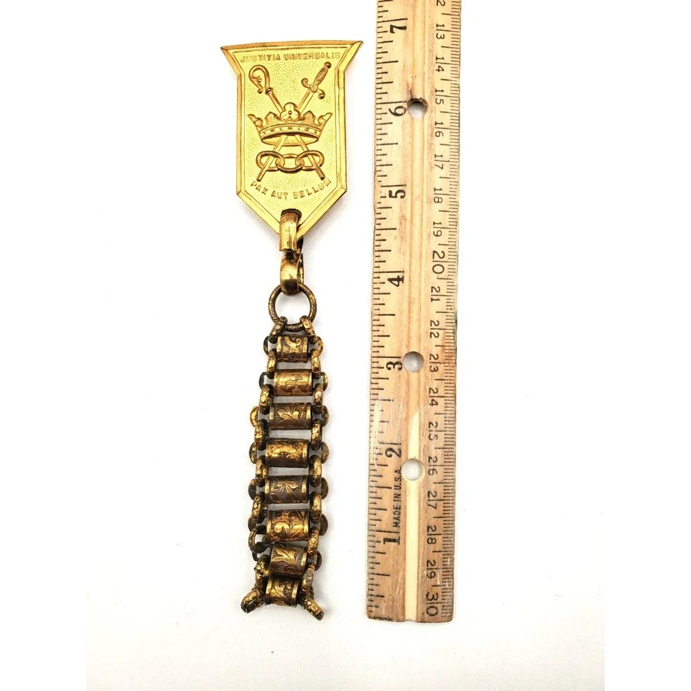 Vintage Knights of Pythias Uniform Badge Fob Rank Sword Hanger Fraternal